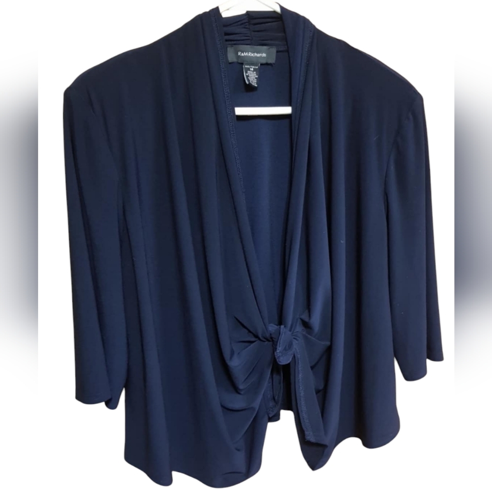 Vintage Navy Open Bolero Cardigan